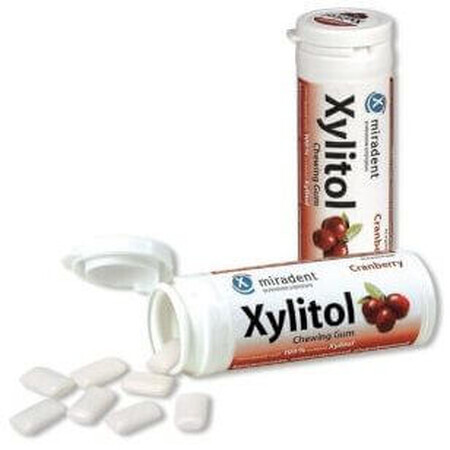 Chewing-gum Miradent Xylitol Cranberry Cranberry 30 pièces