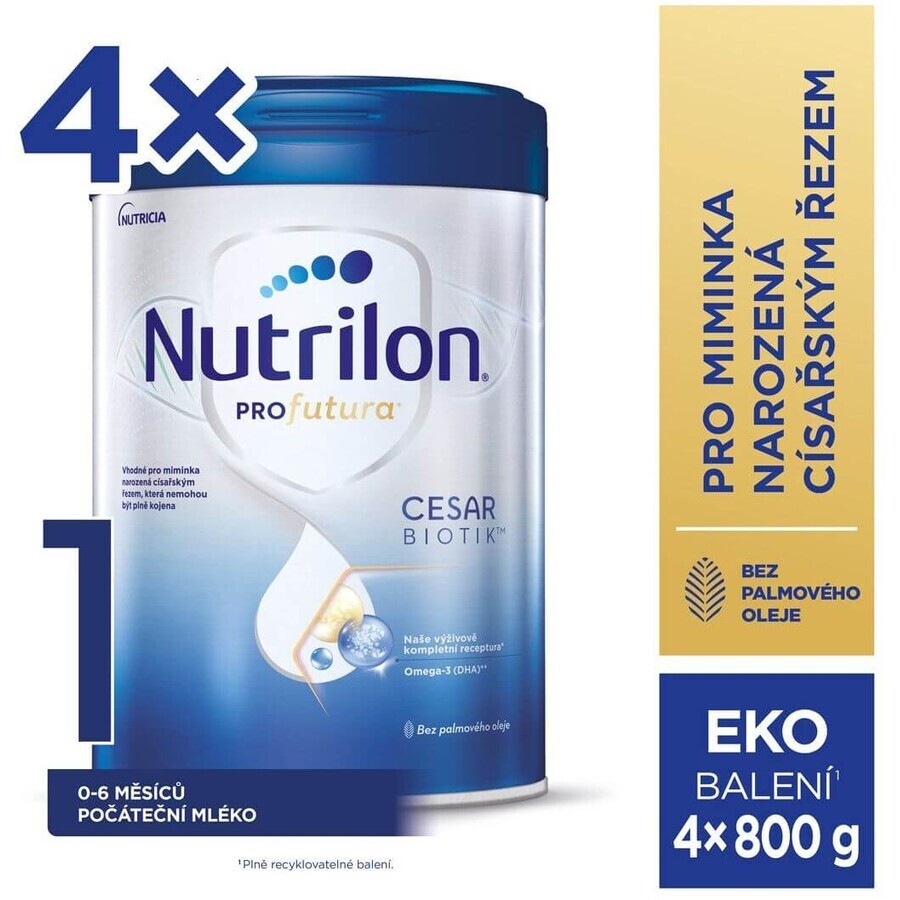 Nutrilon Cesarbiotik™ 1 Latte per lattanti dalla nascita 4 x 800 g