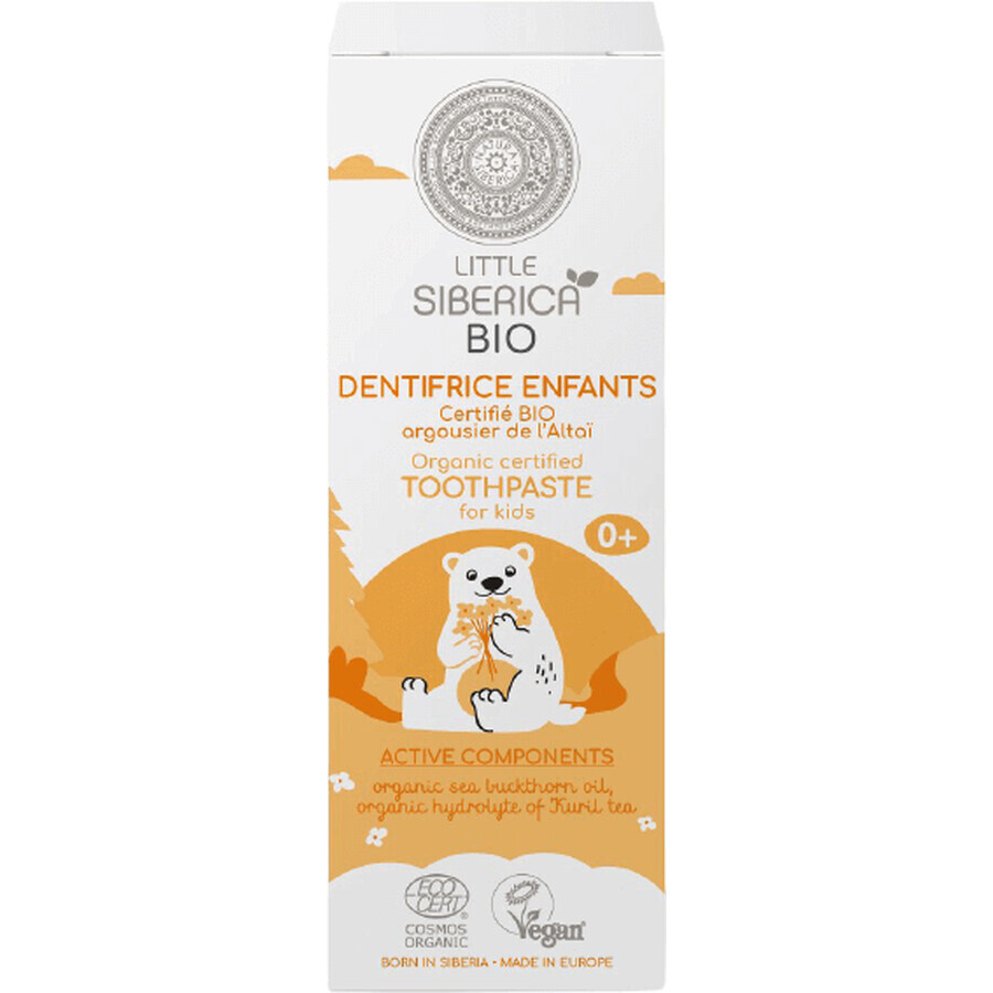 Little Siberica Dentifrice naturel pour enfants Argousier de l'Altaï 60 g