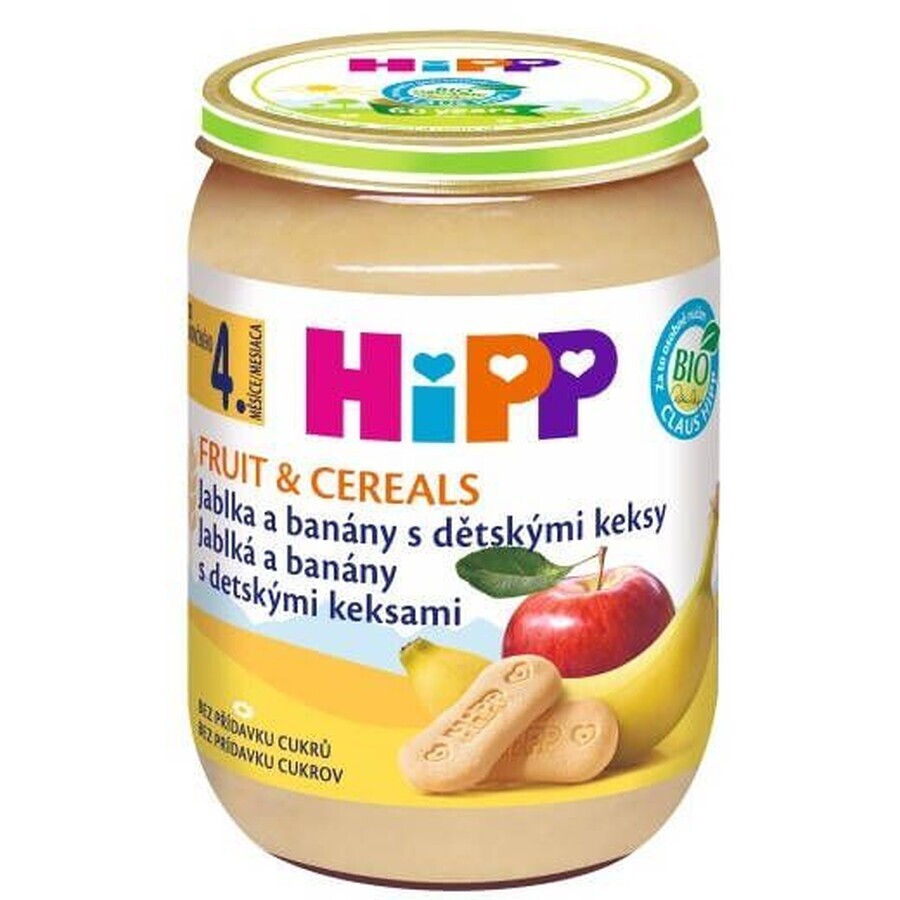 HiPP Organic Apples and Bananas with baby biscuits 190 g