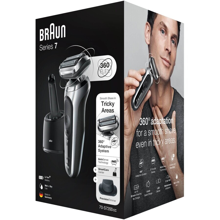 Braun Serie 7 71-S7200cc Argento