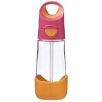 B. canette Bouteille avec paille rose/orange 450 ml