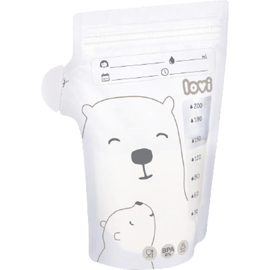 LOVI Buddy Bear breast milk storage bags, 1 x 25 pcs