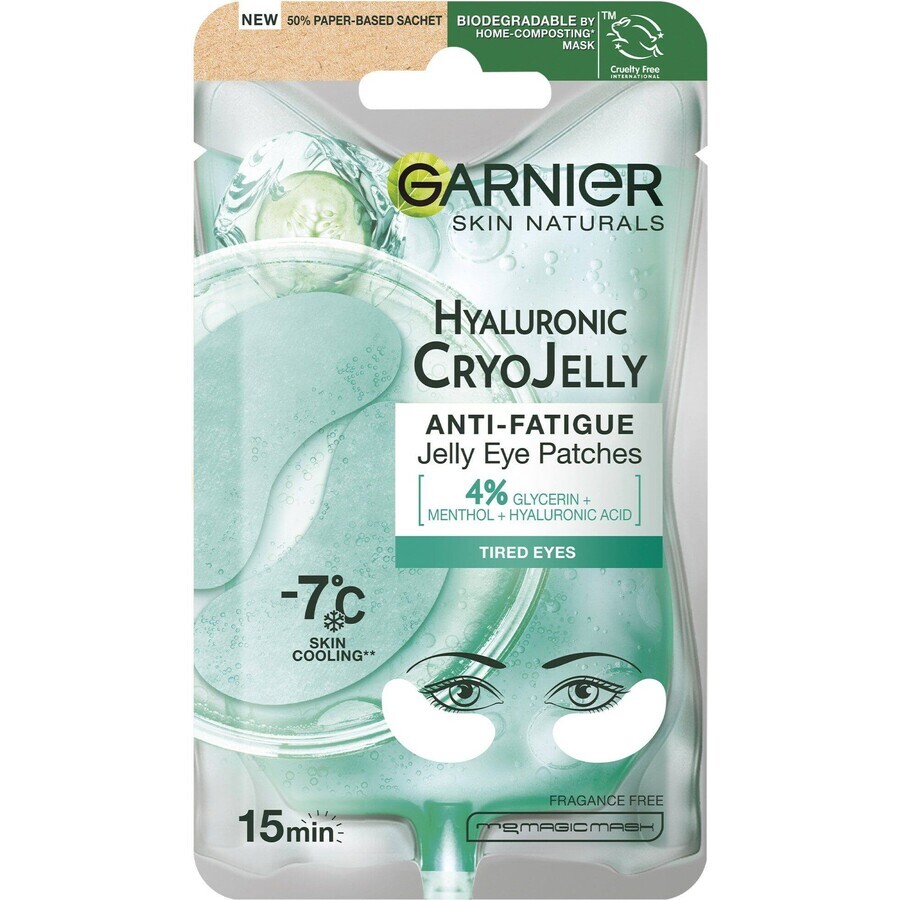 Garnier Cryo Jelly Maschera rinfrescante per gli occhi in tessuto -7 °C 5 g