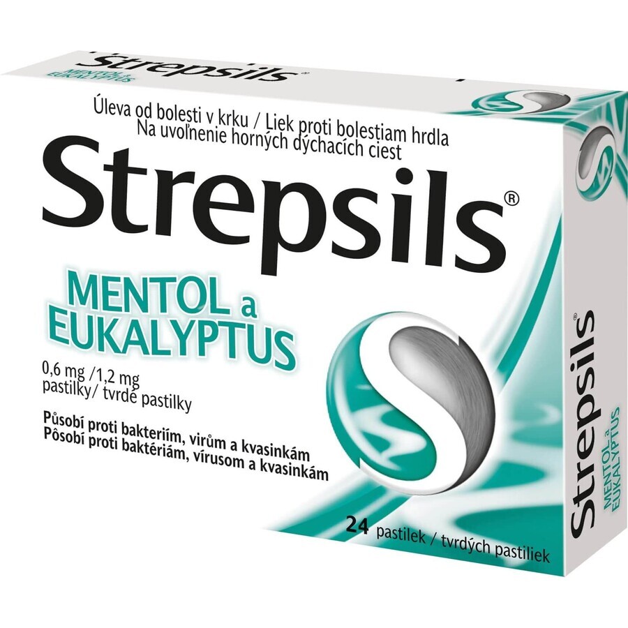 Strepsils Menthol en Eucalyptus 24 tabletten