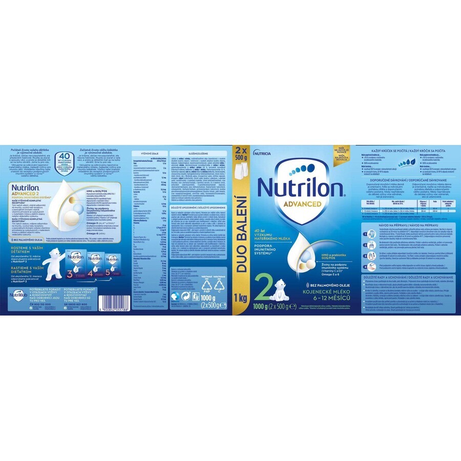 Nutrilon 2 formula di proseguimento per lattanti in polvere 1000 g