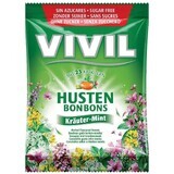 Vivil Bonbons thickens peppermint-herb flavored drops with 23 sugar-free herbs