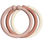 BIBS Loops Ringe, Blush/ Woodchuck/ Ivory 12 Stück