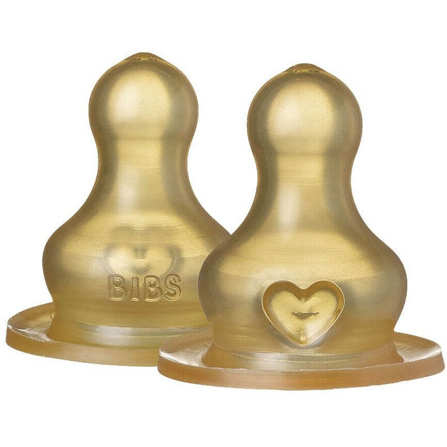 BIBS Slow-flow Gummifutterflasche 2 Stück