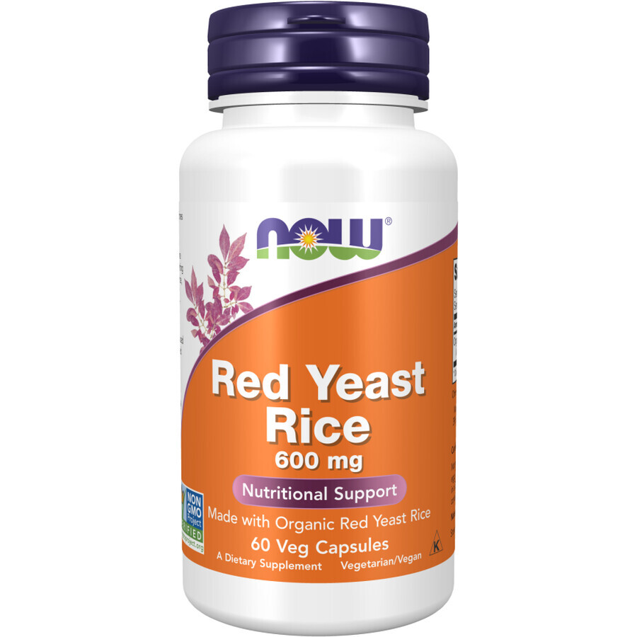 Now Foods Red Yeast Rice 600 mg 60 gélules