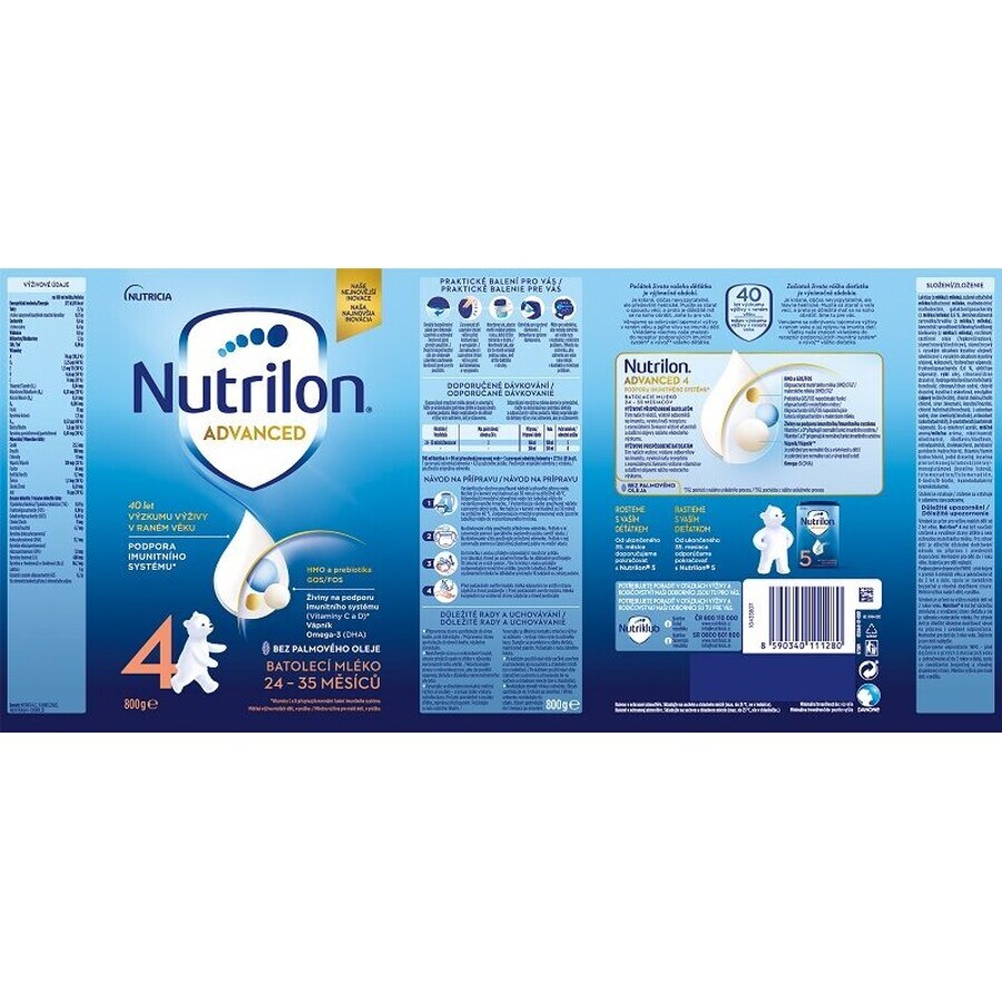 Nutrilon 4 Advanced formulă de lapte praf pentru copii mici 800 g