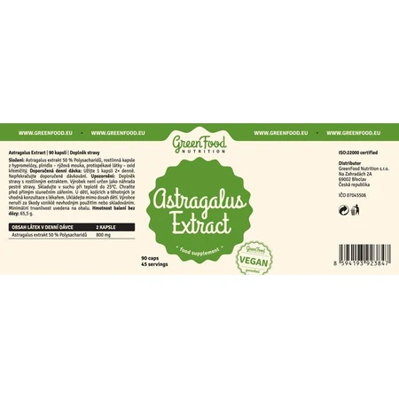 GreenFood Nutrition Astragalus-extract 90 capsules