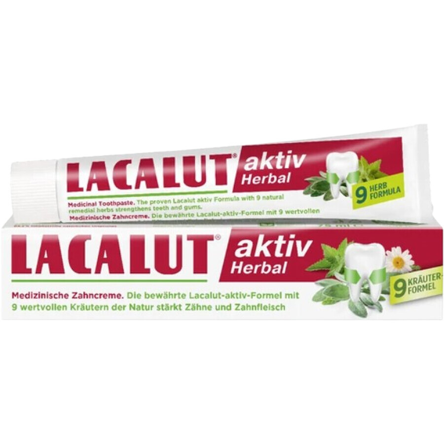 Lacalut Aktiv Pasta dentífrica a base de plantas 75 ml