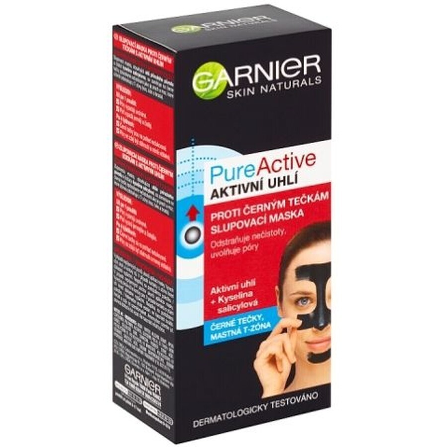 Garnier PureActive Charcoal Anti-Blackhead Peeling Mask cu cărbune activat 50 ml