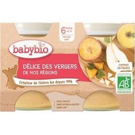 Babybio fruit snack mélange de fruits 2 x 130 g