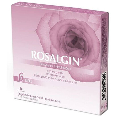 Rosalgin korrels voor vaginale oplossing 6 x 500 mg