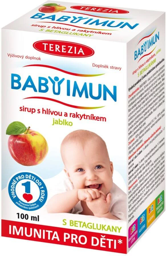 Terezia Babyimun appelstroop met hlivia- en duindoornaroma 100 ml