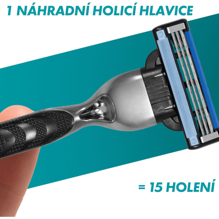 Gillette Mach3 geschenkset - scheerapparaat + 1 vervangend opzetstuk + gel