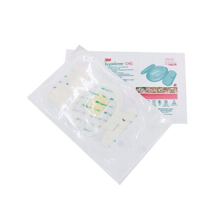 Spofaplast Tegaderm CHG 1657R 8,5 cm x 11,5 cm transparente, tapa antimicrobiana