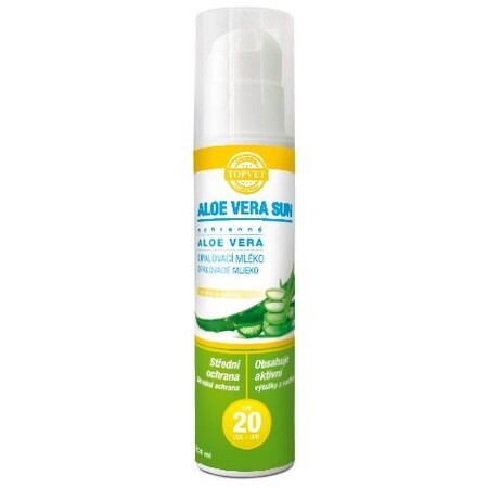 Topvet Aloë vera zonbeschermingslotion SPF 20, 200 ml