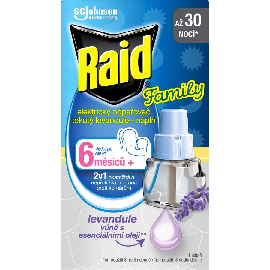 Raid Family liquid refill for him. lavender flavored vaporizer - 30 nights