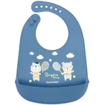 Canpol baby's Bonjour Paris Siliconen slabbetje met blauw zakje