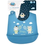 Canpol baby's Bonjour Paris Siliconen slabbetje met blauw zakje