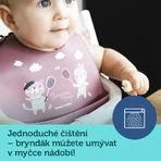 Canpol baby's Bonjour Paris Siliconen slabbetje met blauw zakje