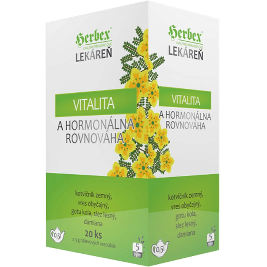 Herbex Vitalität und Hormonausgleich Kräutertee portioniert, 20 x 3 g