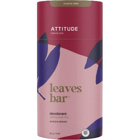 Attitude Natural solid deodorant Leaves bar - sandalwood-flavored 85 g