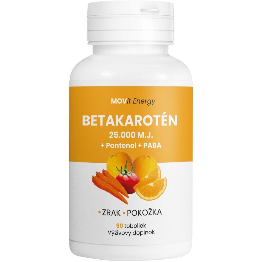 Movit Energy Betacaroteen 25.000IU + Panthenol + PABA 90 capsules