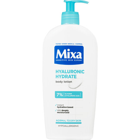 Mixa Hyaluronic Hydrate loțiune de corp hidratantă intensivă pentru piele normală până la uscată 400 ml