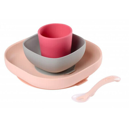 Beaba Tovaglietta in silicone rosa 4 pezzi