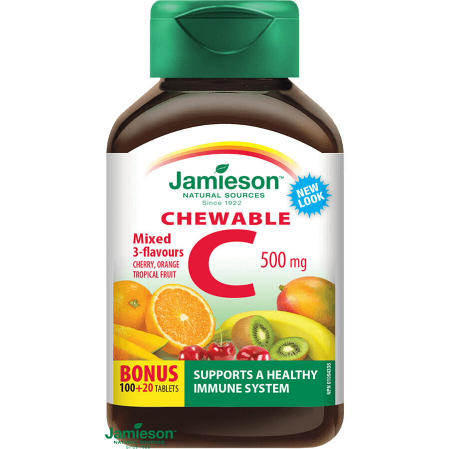 Jamieson Vitamina C 500 mg Miscela di sapori 120 compresse