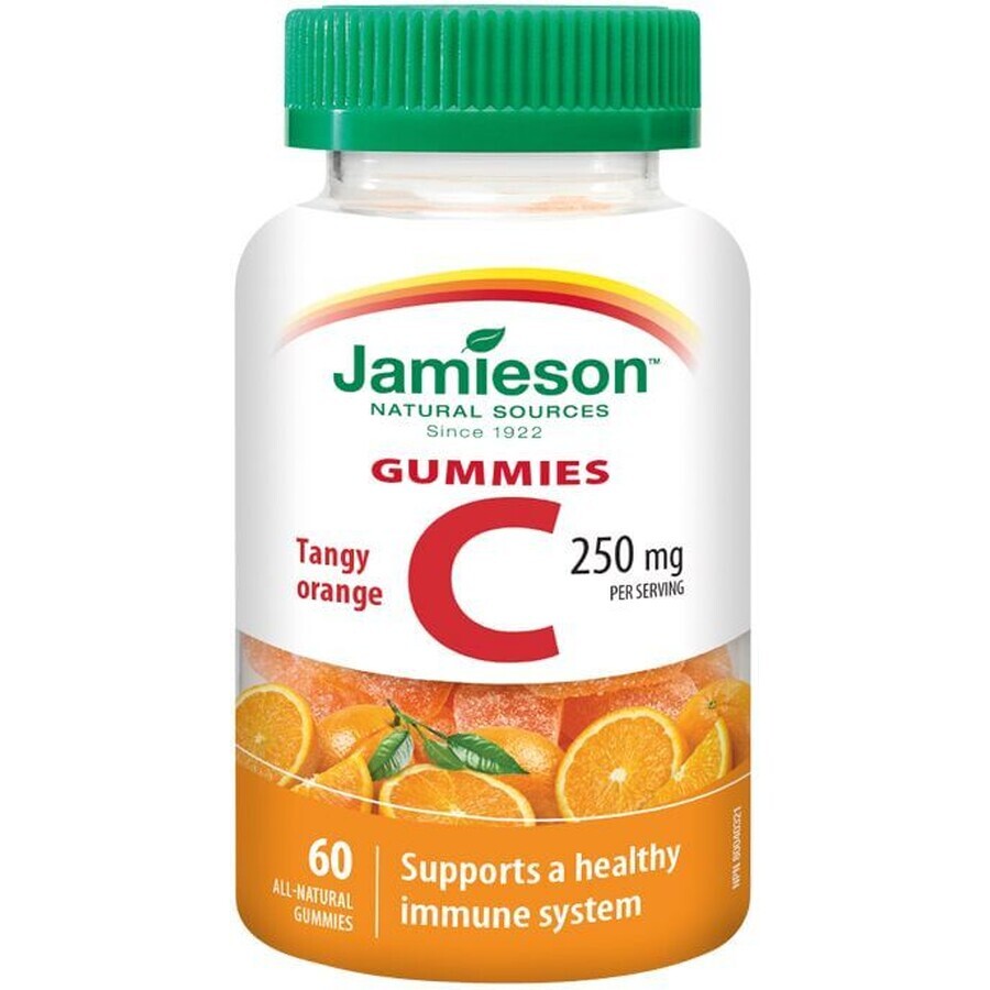 Jamieson Vitamin C Gummies Gelatin with orange flavor 60 pcs