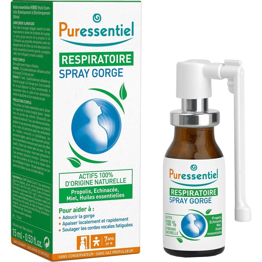 Puressentiel Spray respirator pentru gât 15 ml