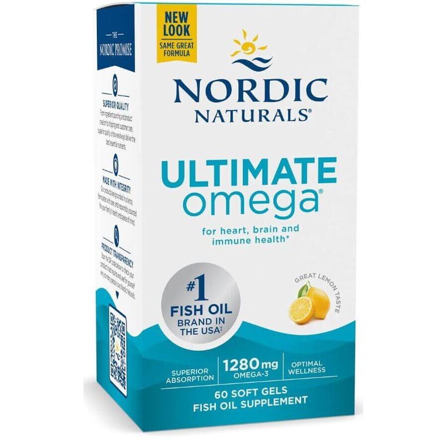 Ultimate Omega 1280 mg, lemon 60 capsules Nordic Naturals