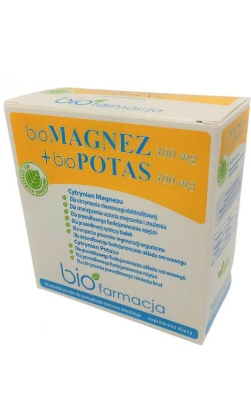 Bio Magnesium 300mg + Bio Kalium 300mg 30 sachets Biopharmacy