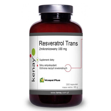 Resveratrol trans - mikronisiert 100 mg (300 Kapseln), Kenay