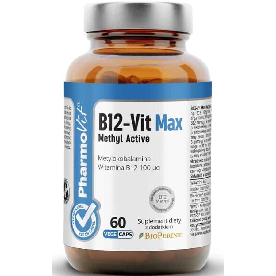 B12-Vit Max Methyl Active 60 capsule Pharmovit Clean Label