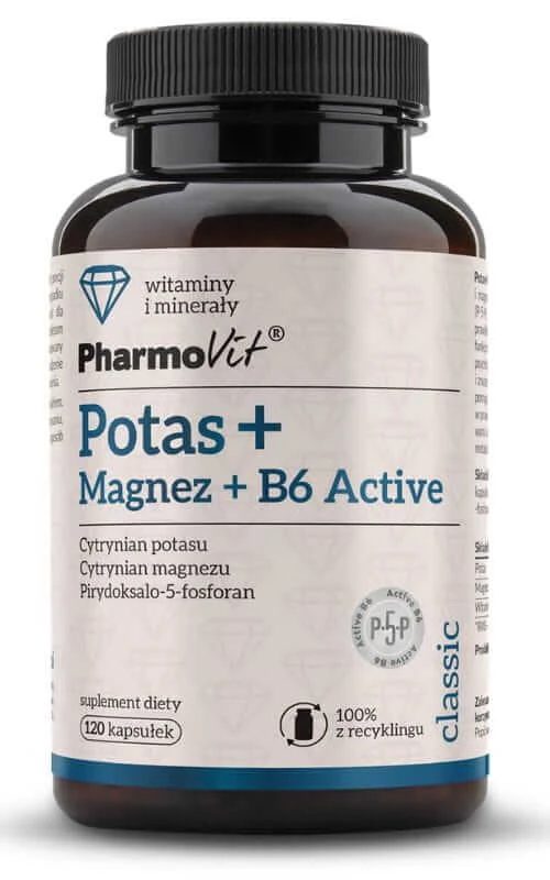 Kalium + Magnesium + B6 Actief 120 capsules Pharmovit Classic