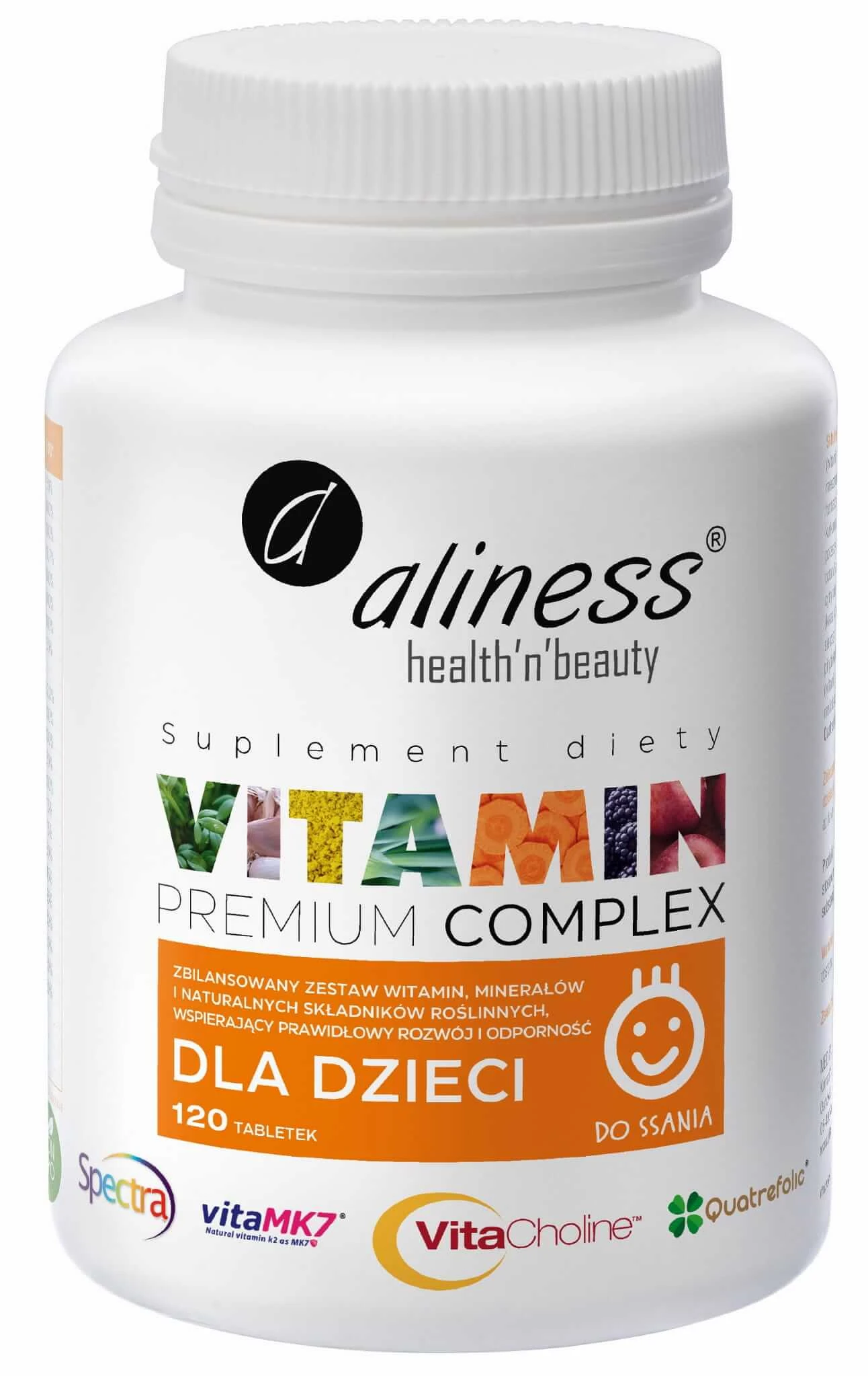 Premium Vitaminecomplex voor kinderen 120 pillen, Aliness