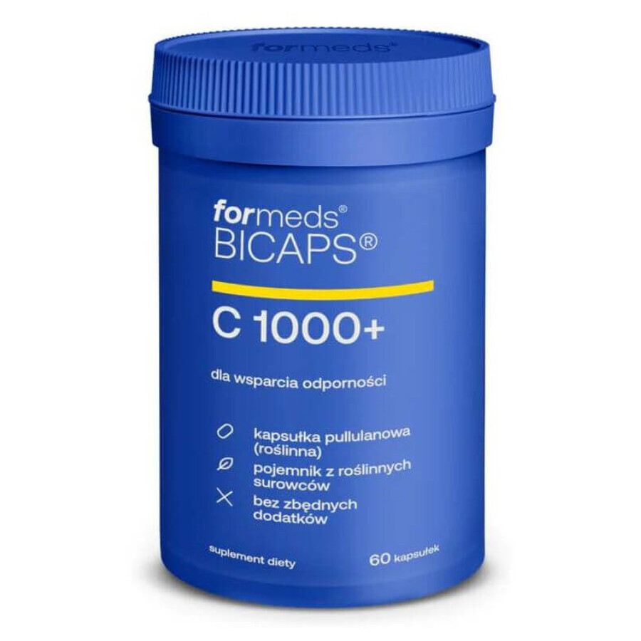 BICAPS Vitamine C 1000+ PLUS vitamine C, 60 capsules, Formeds