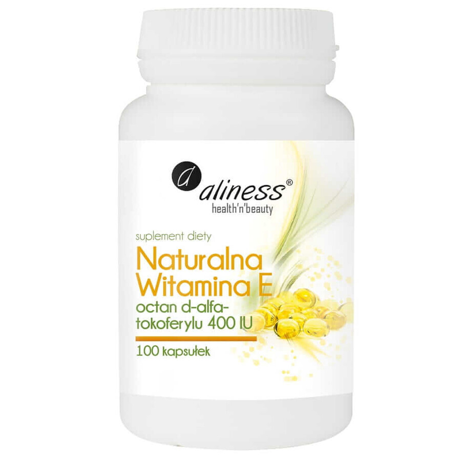 Vitamina E naturală, 100 capsule Aliness