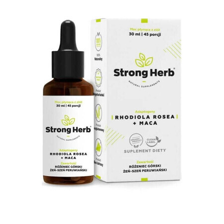 Adaptogenen RHODIOLA ROSEA + MACA 30 ml Sterke Hennep