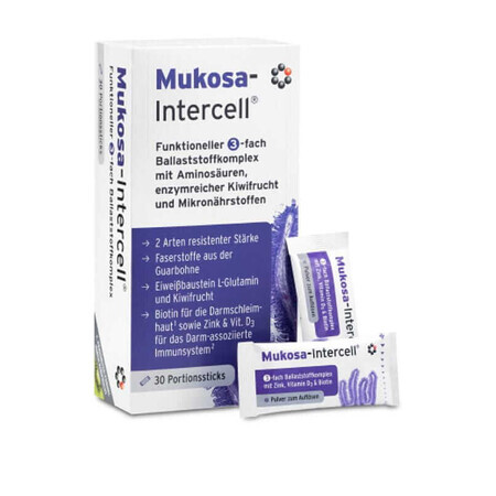 Mukosa-Intercell Fibre și amidon rezistent, 30 pliculețe, Intercell