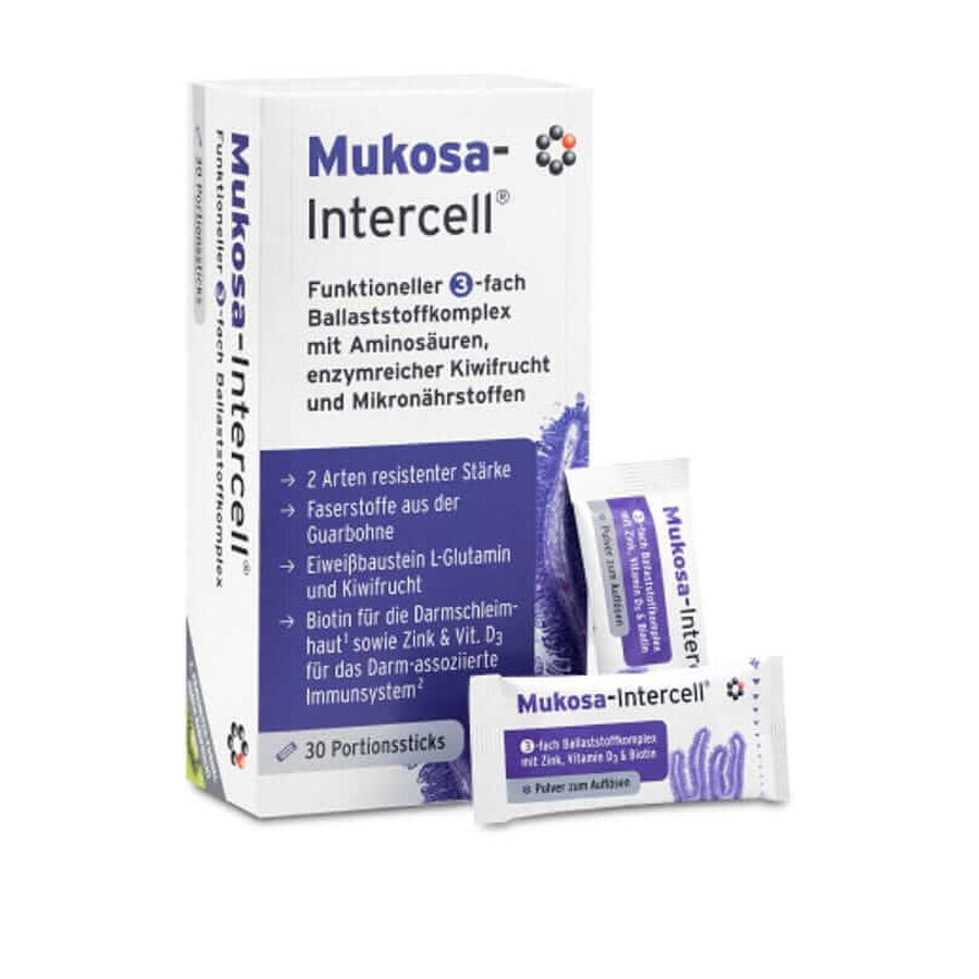 Mukosa-Intercell Fibre și amidon rezistent, 30 pliculețe, Intercell