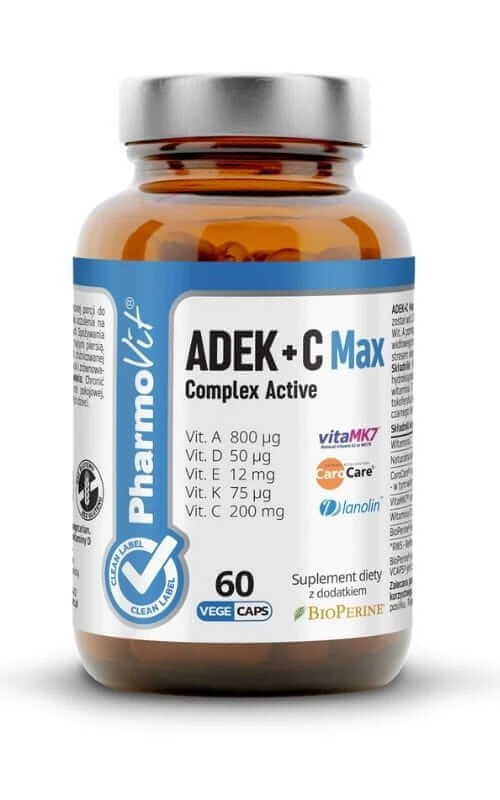 ADEK + C Max Complex Actief 60 caps wege Pharmovit Clean Label