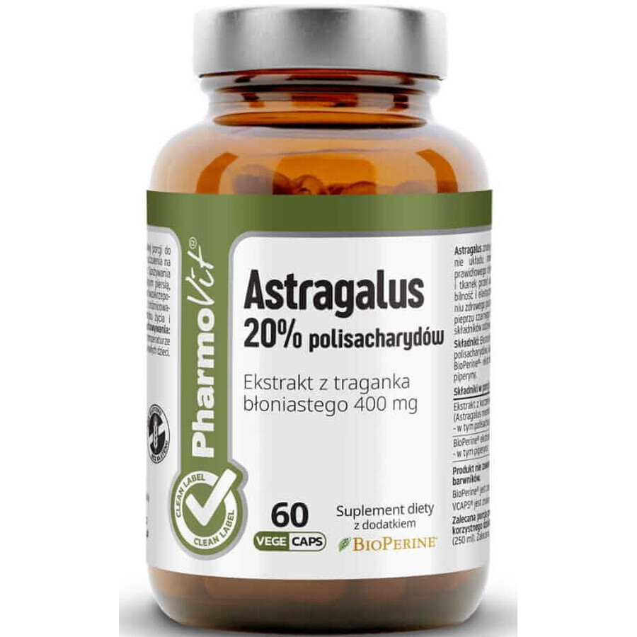 Astragalus 20% polizaharide 60 capsule Pharmovit Clean Label