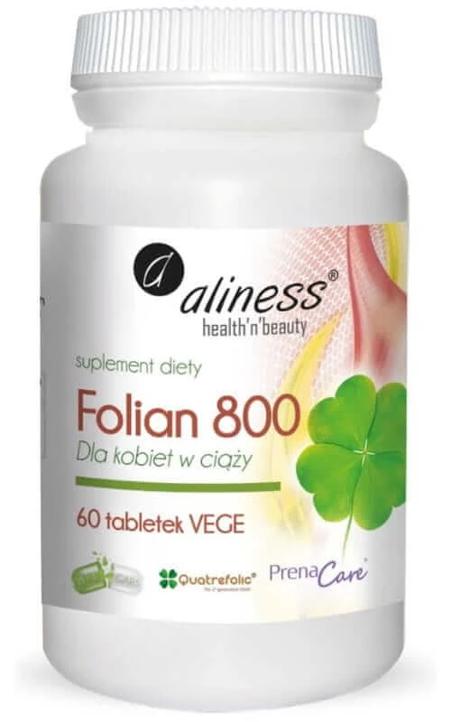 Foliumzuur voor zwangere vrouwen 800 µg 60 tabletten Aliness